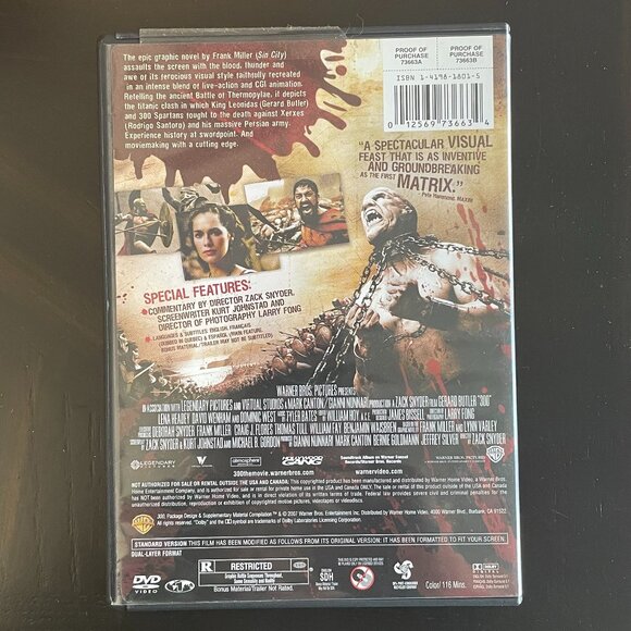 300 DVD (2006) R Full Screen Edition - Picture 2 of 6